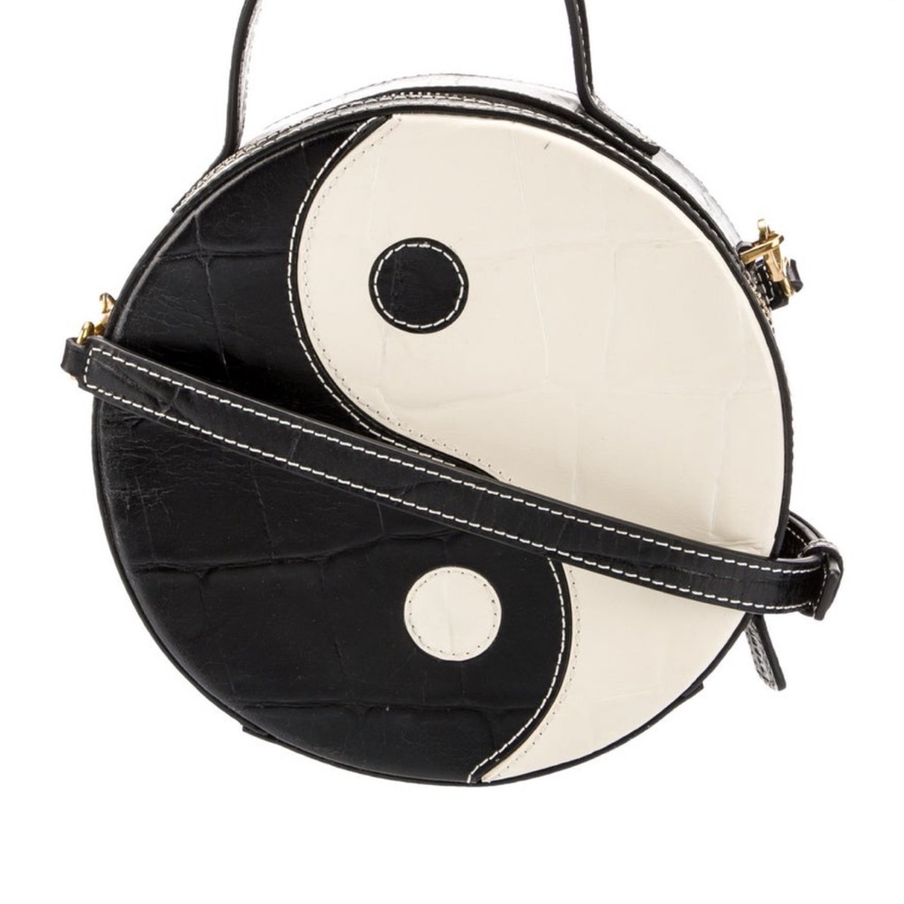 Black and White Yin Yang Circle Bag